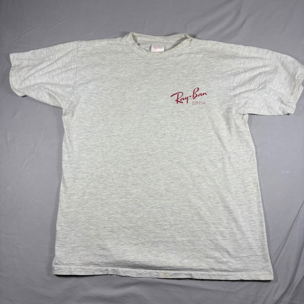 Vintage Ray-Ban 1992 US Olympic Team T-Shirt XL Gray Bausch & Lomb USA Made 90s